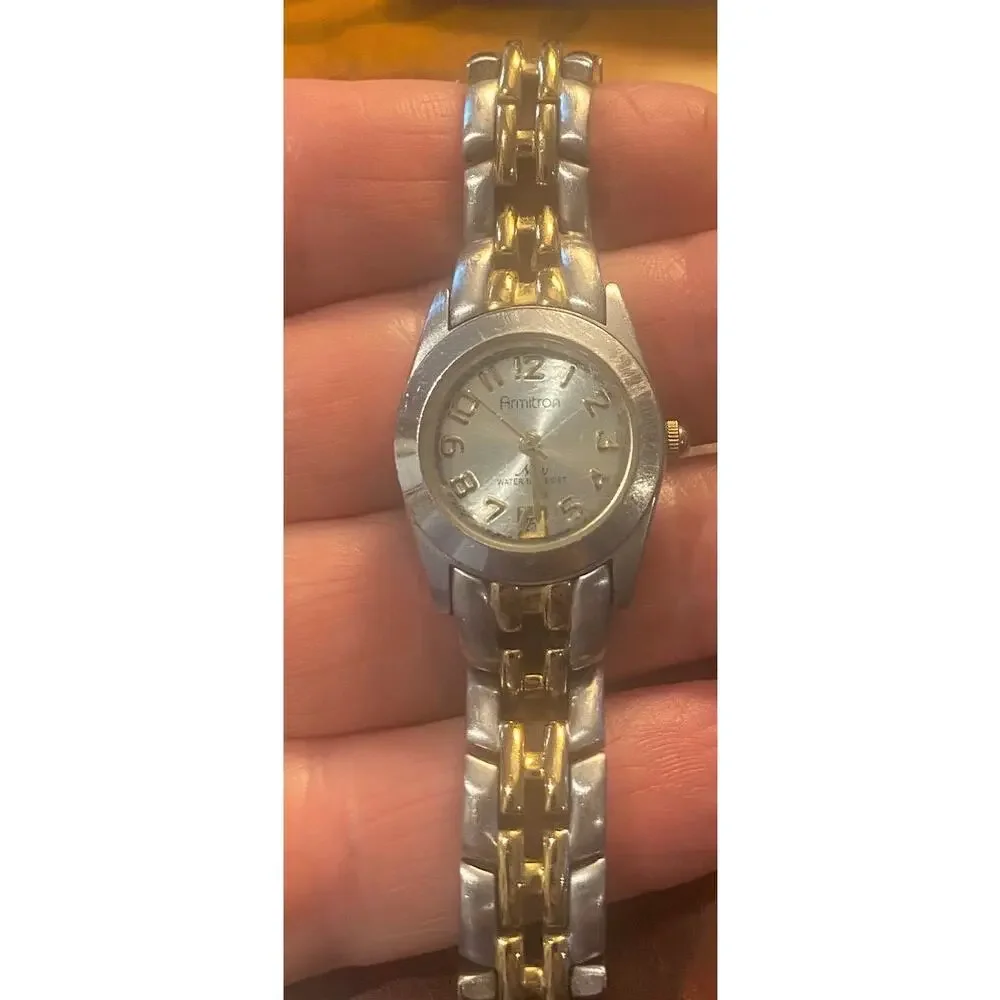 Women's 24mm Two Tone Armitron Now Watch, Water Resistant